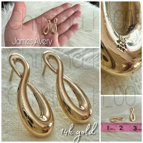 14k James Avery infinity gold earrings LOTS OF GOLD